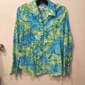Lilly Pulitzer crocodile button up